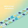 Art of Xodosch Sea Animals Silver Foil Washi Tape 15mm