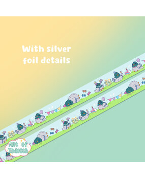 Art of Xodosch Pigeon Silver Foil Washi Tape 15mm