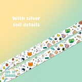 Art of Xodosch Doodle Silver Foil Washi Tape 15mm