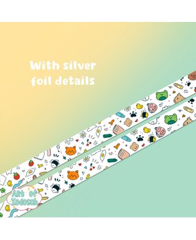 Art of Xodosch Doodle Silver Foil Washi Tape 15mm