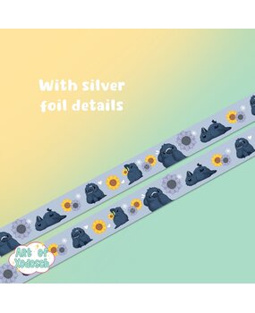 Art of Xodosch Crows Silver Foil Washi Tape 15mm