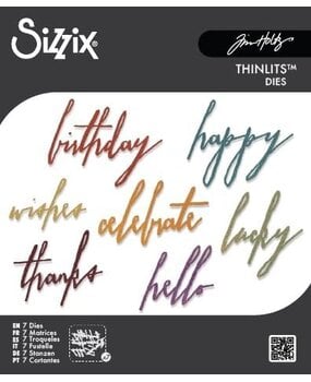Sizzix Thinlits Die Set Handwritten Celebrate (660215)