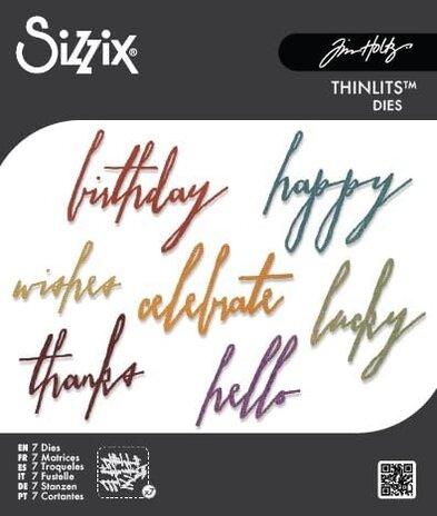 Sizzix Thinlits Die Set Handwritten Celebrate (660215)