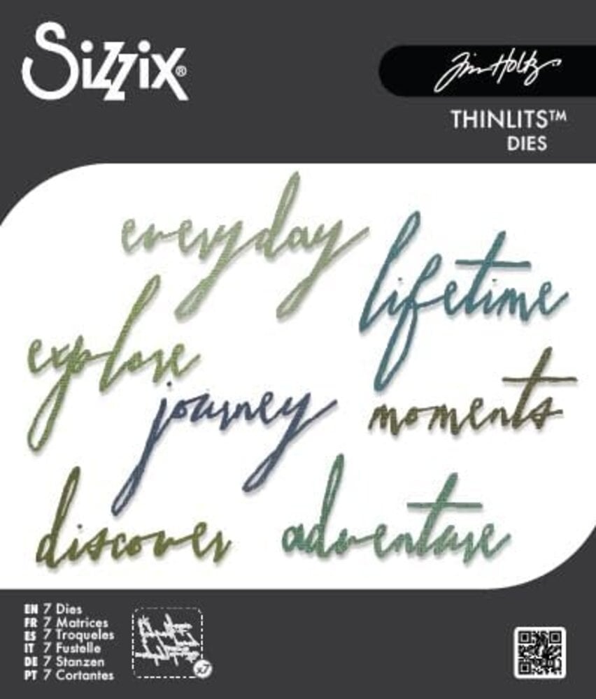 Sizzix Thinlits Die Set Handwritten Journey (660217)