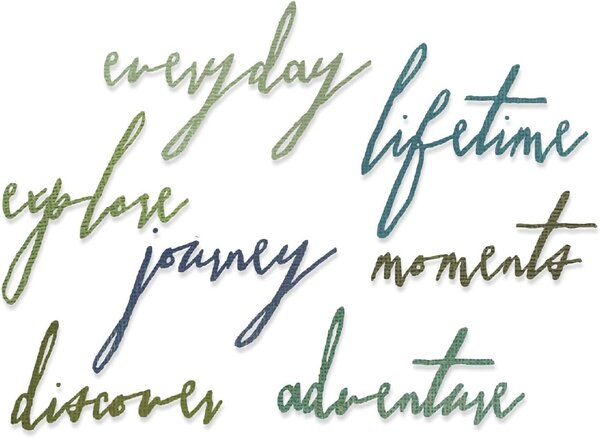 Sizzix Thinlits Die Set Handwritten Journey (660217)