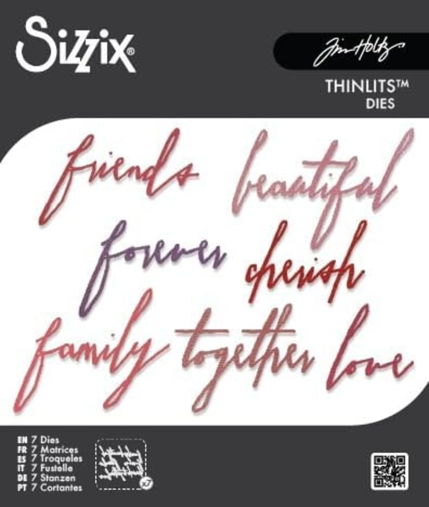 Sizzix Thinlits Die Set Handwritten Love (660218)
