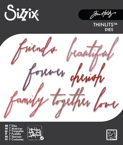 Sizzix Thinlits Die Set Handwritten Love (660218)