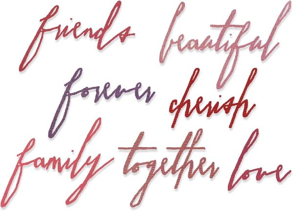 Sizzix Thinlits Die Set Handwritten Love (660218)