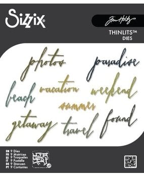 Sizzix Thinlits Die Set Handwritten Vacation (661286)
