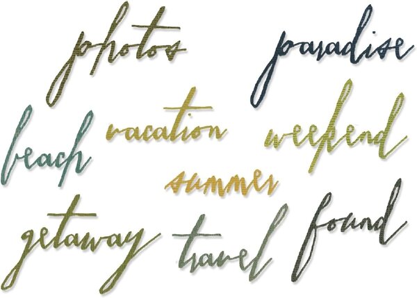 Sizzix Thinlits Die Set Handwritten Vacation (661286)