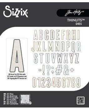 Sizzix Thinlits Die Set Alphanumeric Bulletin (666281)