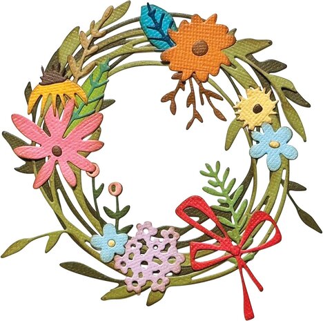 Sizzix Thinlits Die Set Vault Funky Floral Wreath (666563)