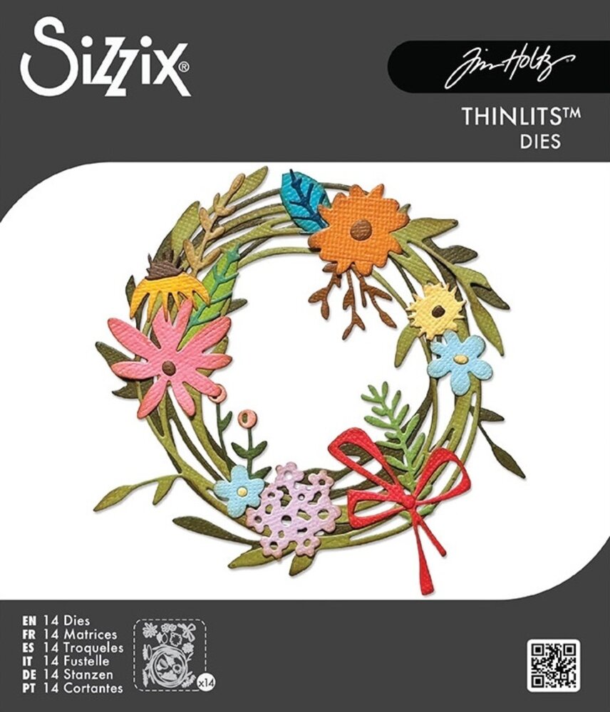 Sizzix Thinlits Die Set Vault Funky Floral Wreath (666563)