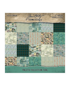 Idea-ology PRE-ORDER Tim Holtz Palette Collection 12x12 Inch Teal (TH94461)