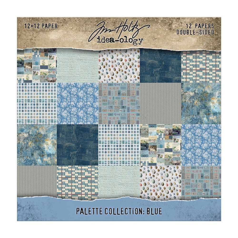 Idea-ology PRE-ORDER Tim Holtz Palette Collection 12x12 Inch Blue (TH94463) Idea-ology PRE-ORDER Tim Holtz Palette Collection 12x12 Inch Blue (TH94463)