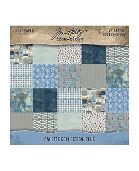 Idea-ology PRE-ORDER Tim Holtz Palette Collection 12x12 Inch Blue (TH94463)