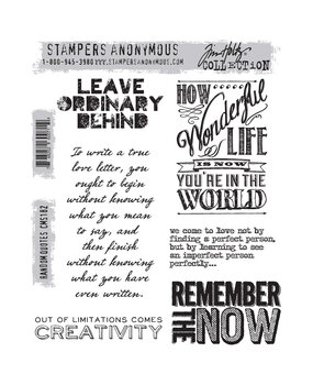 Stampers Anonymous Cling Stamps Random Quotes (CMS182)