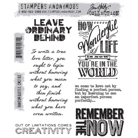 Stampers Anonymous Cling Stamps Random Quotes (CMS182)