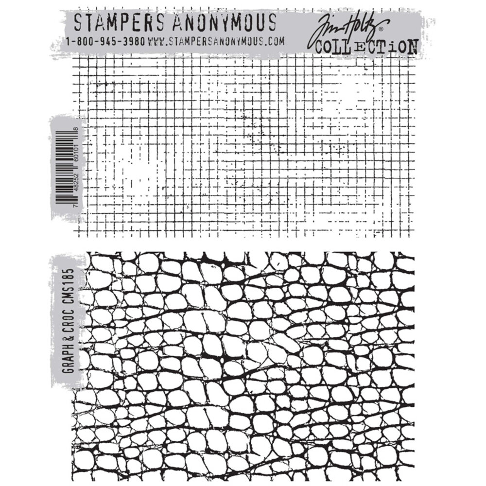 Stampers Anonymous Cling Stamps Graph & Croc (CMS185)