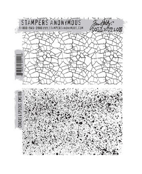 Stampers Anonymous Cling Stamps Cracks & Specks (CMS186)