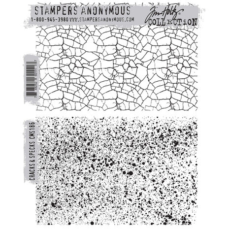 Stampers Anonymous Cling Stamps Cracks & Specks (CMS186)