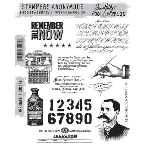Stampers Anonymous Cling Stamps Merchantile (CMS189)