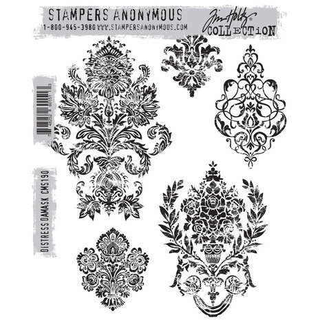 Stampers Anonymous Cling Stamps Distress Damask (CMS190)