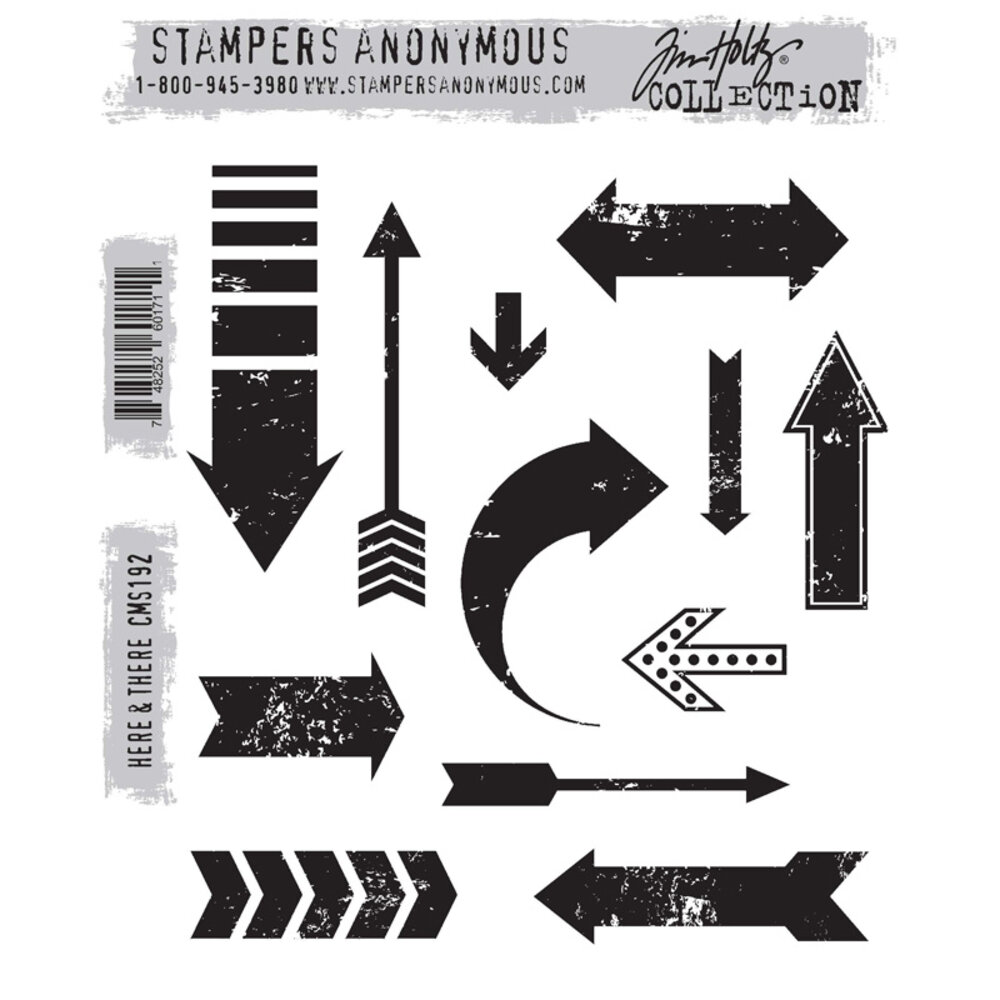 Stampers Anonymous Cling Stamps Here & There (CMS192)