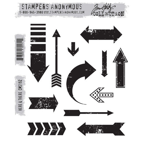 Stampers Anonymous Cling Stamps Here & There (CMS192)