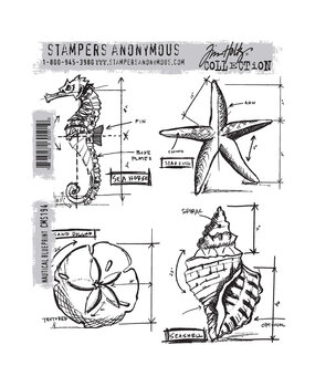 Stampers Anonymous Cling Stamps Nautical Blueprint (CMS194)