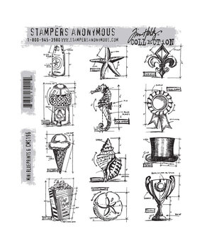 Stampers Anonymous Cling Stamps Mini Blueprints 6 (CMS196)
