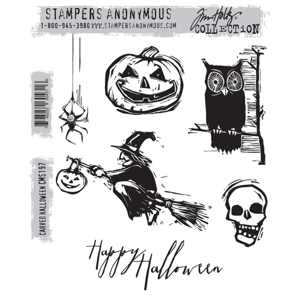 Stampers Anonymous Cling Stamps Carved Halloween (CMS197)