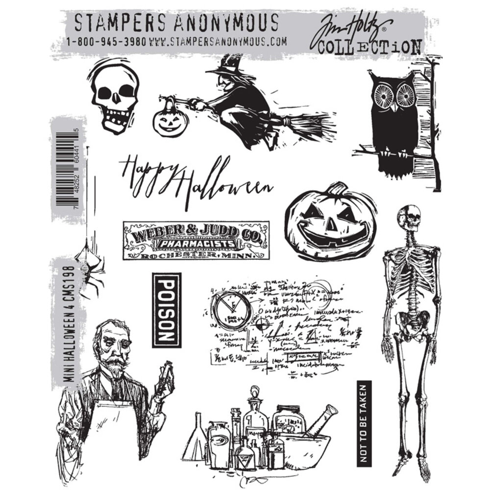 Stampers Anonymous Cling Stamps Mini Halloween 4 (CMS198)