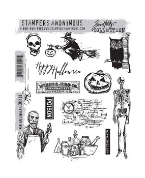 Stampers Anonymous Cling Stamps Mini Halloween 4 (CMS198)