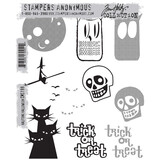 Stampers Anonymous Cling Stamps Halftone Halloween (CMS199)