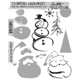 Stampers Anonymous Cling Stamps Halftone Christmas (CMS204)