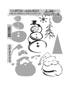 Stampers Anonymous Cling Stamps Halftone Christmas (CMS204)