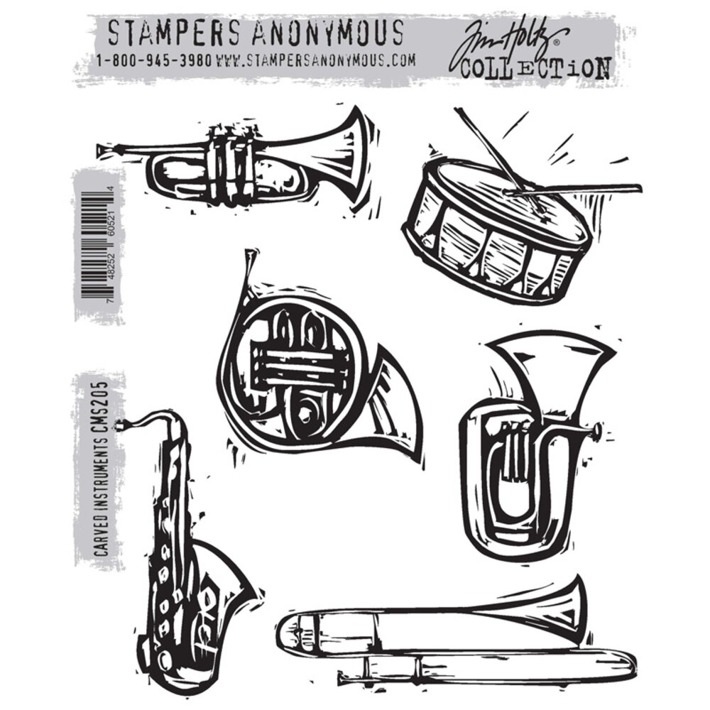 Stampers Anonymous Cling Stamps Carved Instruments (CMS205)