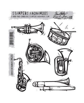 Stampers Anonymous Cling Stamps Carved Instruments (CMS205)
