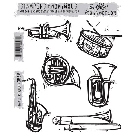 Stampers Anonymous Cling Stamps Carved Instruments (CMS205)