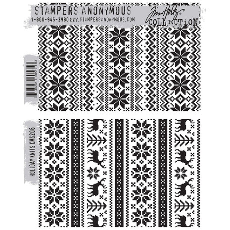 Stampers Anonymous Cling Stamps Holiday Knits (CMS206)
