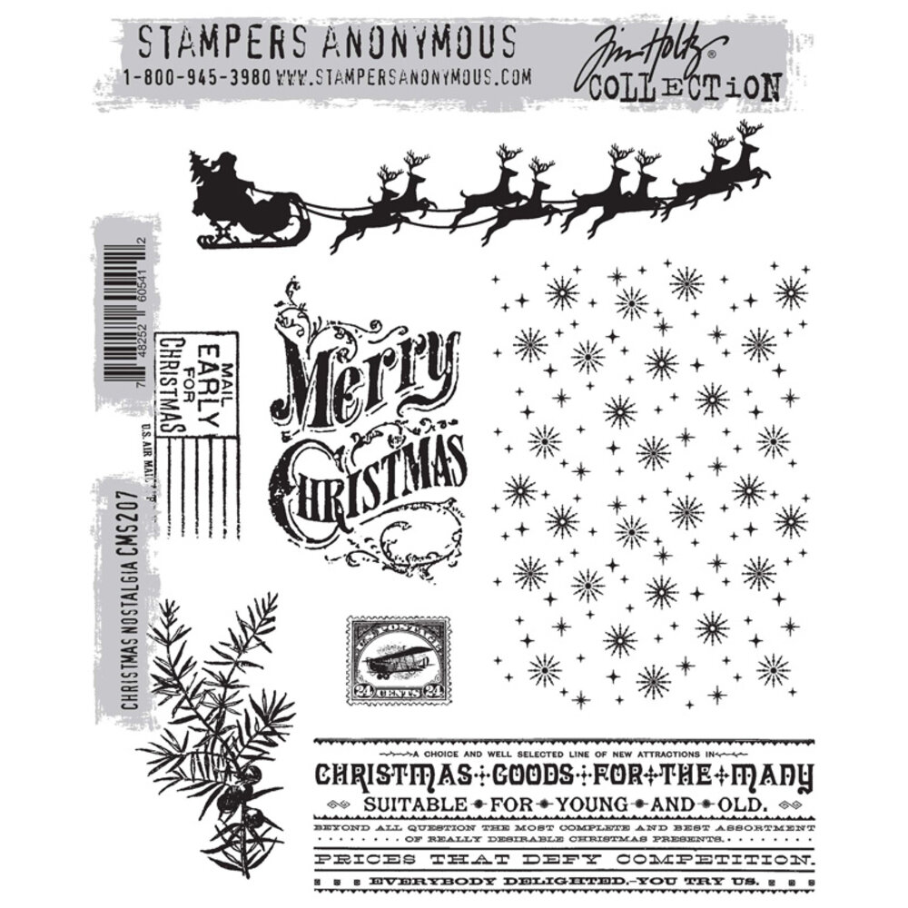 Stampers Anonymous Cling Stamps Christmas Nostalgia (CMS207)