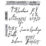 Stampers Anonymous Cling Stamps Handwritten Holidays 1 (CMS208)