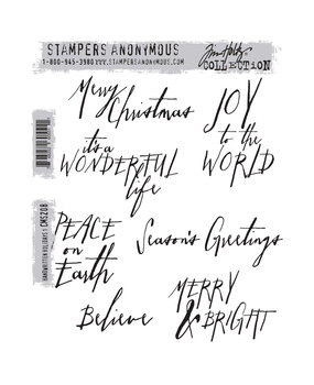 Stampers Anonymous Cling Stamps Handwritten Holidays 1 (CMS208)