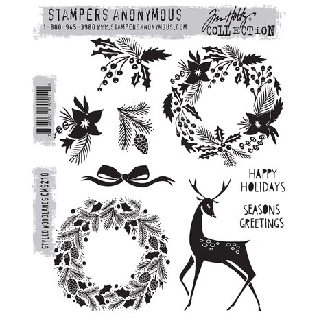 Stampers Anonymous Cling Stamps Styled Woodlands (CMS210)