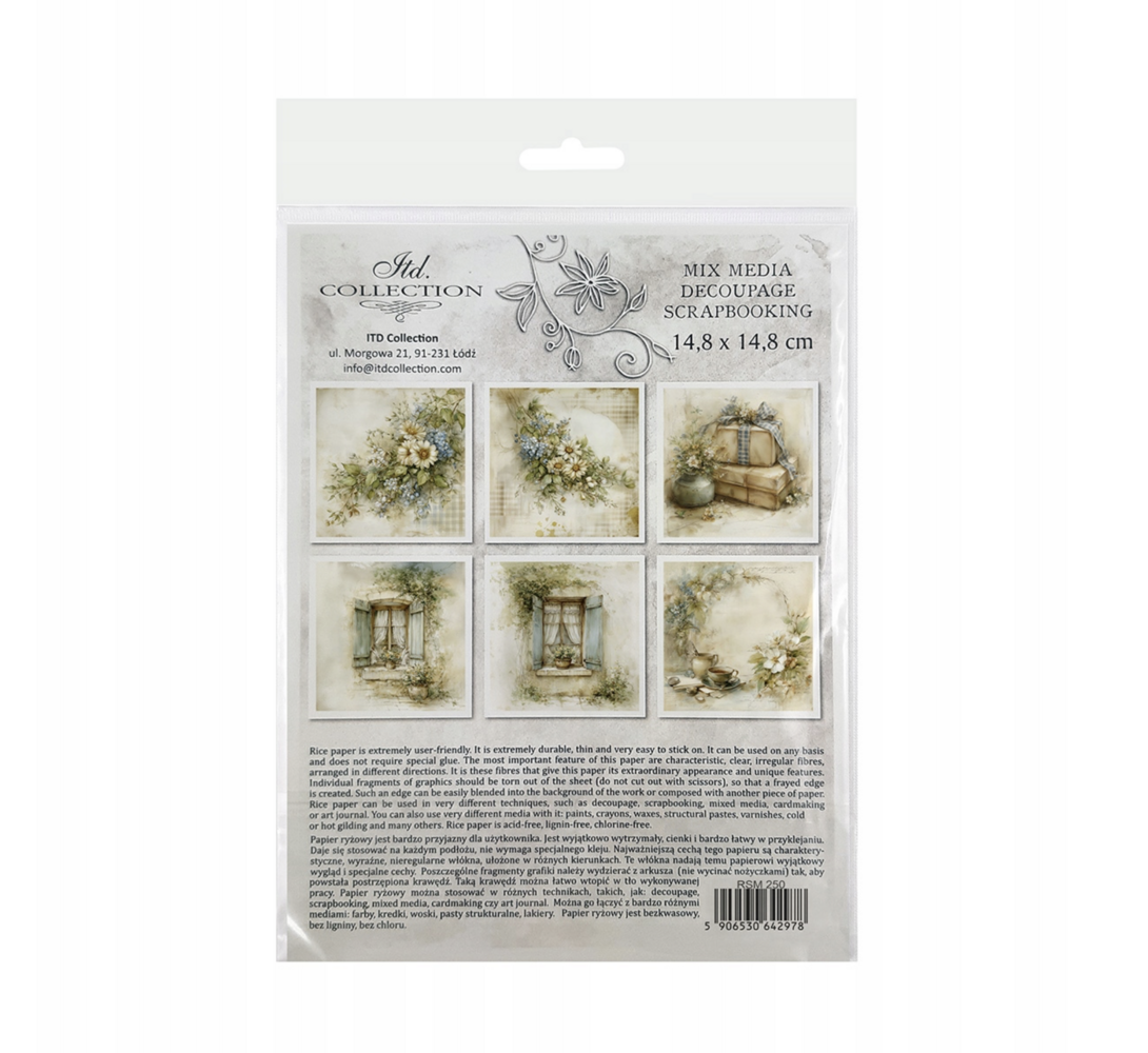 ITD Collection 6x6 Inch Rice Paper Set (RSM 250)