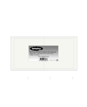 HobbyGross Storage Cards & Envelopes 6x6 Inch Pure White (SS136)