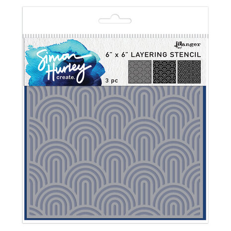 Simon Hurley Create Happy Arches 6x6 Inch Masking Stencils (HUS87885)