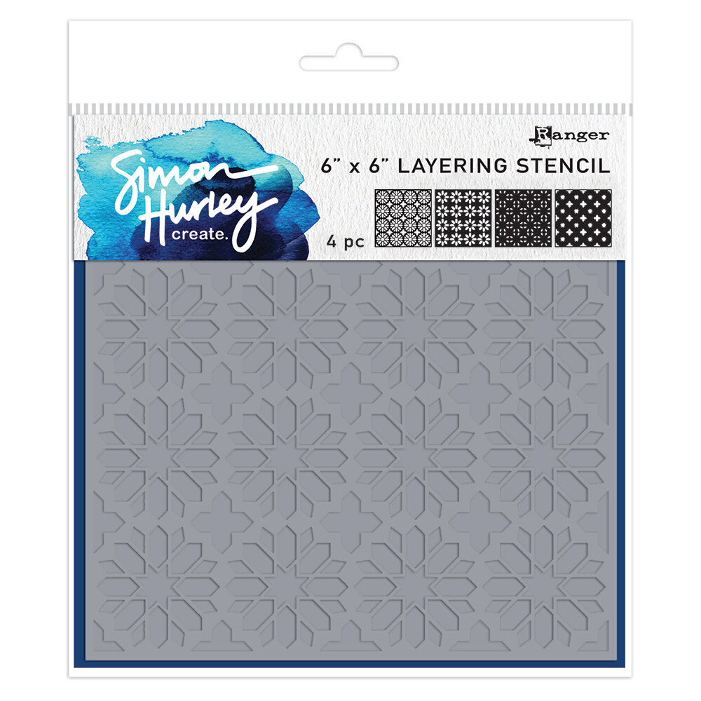 Simon Hurley Create Star Tile 6x6 Inch Masking Stencils (HUS87892)