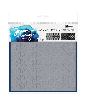 Simon Hurley Create Star Tile 6x6 Inch Masking Stencils (HUS87892)